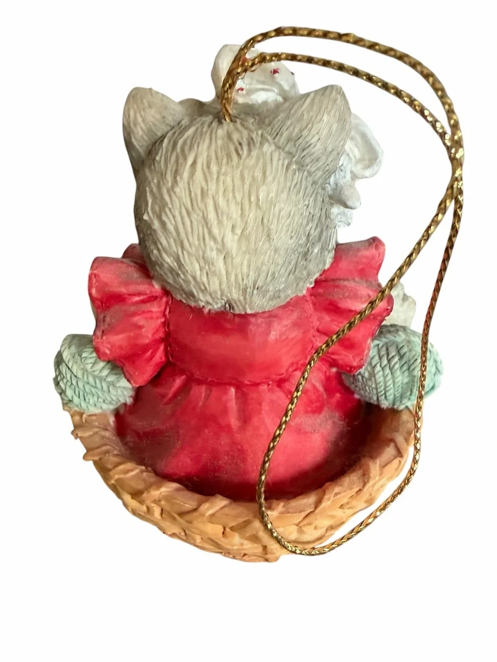 Vintage 90s Enesco Calico Kittens Cat Christmas Ornaments Lot of 4 Holiday